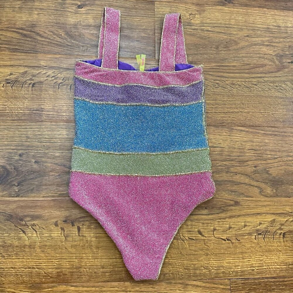 Women’s Pink Multicolor One-Piece Swimsuit - Picture 4 of 10